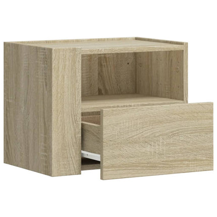 Väggmonterat sängbord sonoma-ek 45x30x35 cm