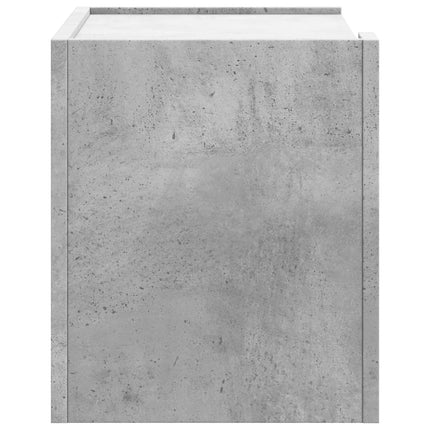 Väggmonterat sängbord betonggrå 45x30x35 cm