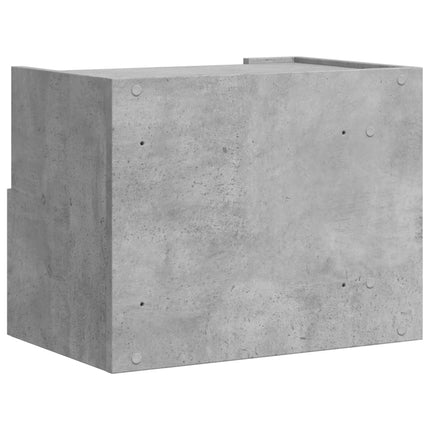Väggmonterat sängbord betonggrå 45x30x35 cm