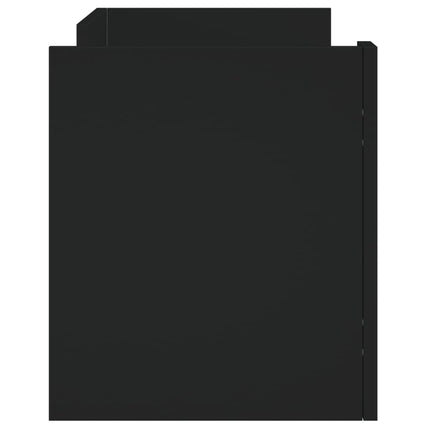 Tv-bänk svart 80x35x40 cm konstruerat trä