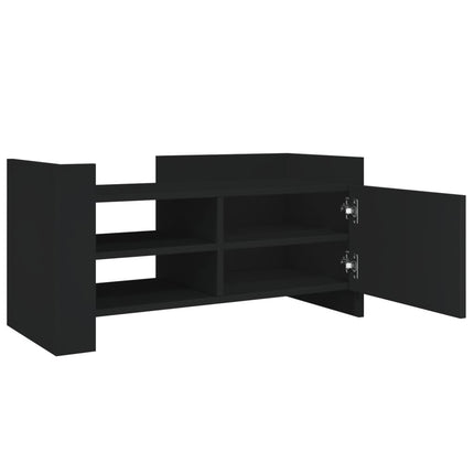 Tv-bänk svart 80x35x40 cm konstruerat trä