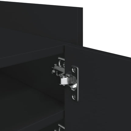 Tv-bänk svart 80x35x40 cm konstruerat trä