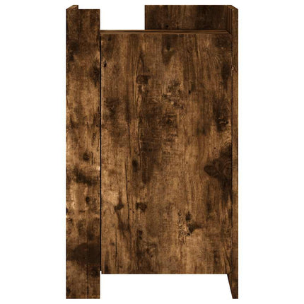 Skänk rökfärgad ek 45x35x75 cm konstruerat trä
