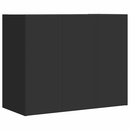 Väggskåp svart 75x35x60 cm konstruerat trä
