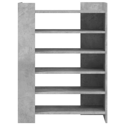 Skoskåp betonggrå 74,5x37,5x100 cm konstruerat trä