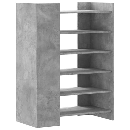 Skoskåp betonggrå 74,5x37,5x100 cm konstruerat trä