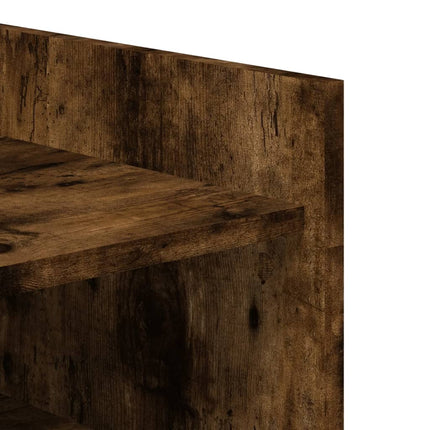 Skoställ rökfärgad ek 74,5x37,5x100 cm konstruerat trä