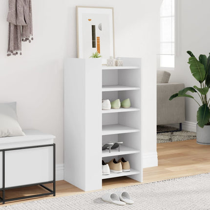 Skoskåp vit 52x37,5x100 cm konstruerat trä