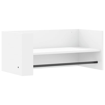 Vägghylla vit 70,5x35x30,5 cm konstruerat trä