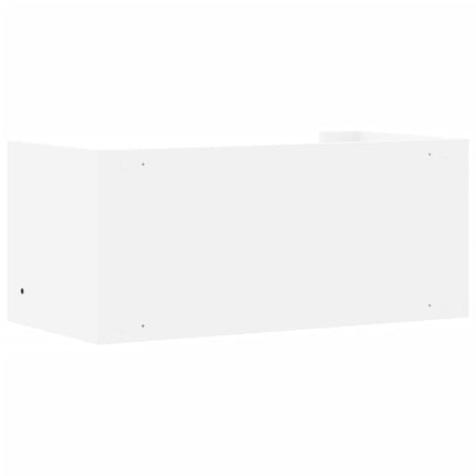 Vägghylla vit 70,5x35x30,5 cm konstruerat trä