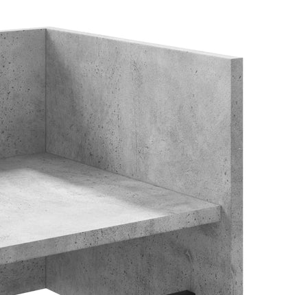 Vägghylla betonggrå 70,5x35x30,5 cm konstruerat trä