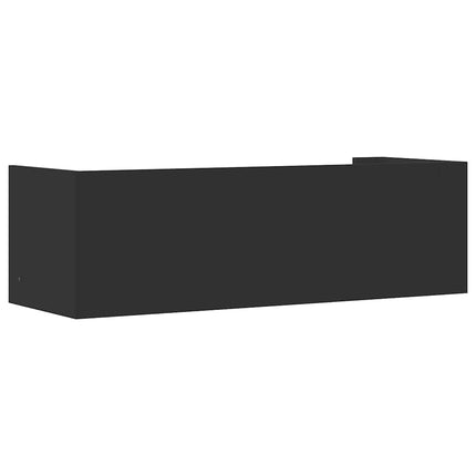 Vägghylla svart 100x35x30,5 cm konstruerat trä