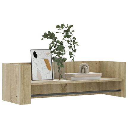 Vägghylla sonoma-ek 100x35x30,5 cm konstruerat trä