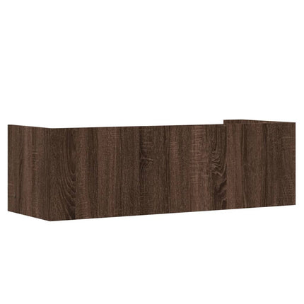 Vägghylla brun ek 100x35x30,5 cm konstruerat trä