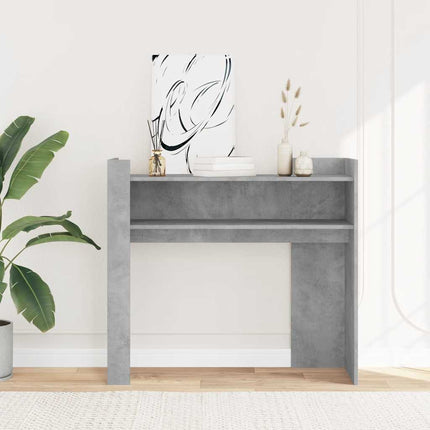 Konsolbord betonggrå 100x35x90 cm konstruerat trä