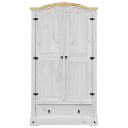 Garderob Corona vit 102x52x186 cm massiv furu