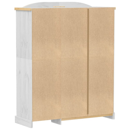 Garderob Corona vit 151,5x52x186 cm massiv furu