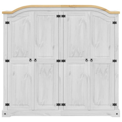 Garderob Corona vit 194x52x186 cm massiv furu