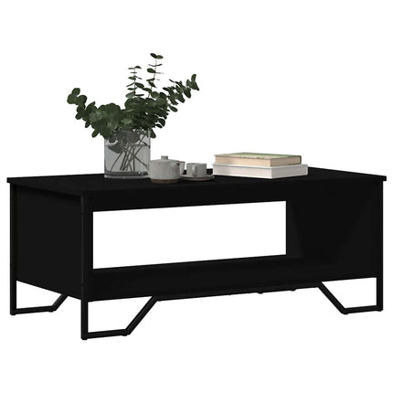 Soffbord svart 100x51x40 cm konstruerat trä