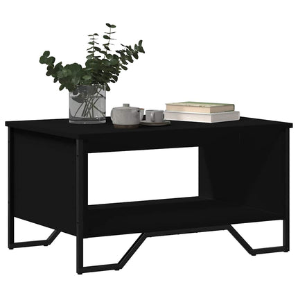 Soffbord svart 75x51x40 cm konstruerat trä