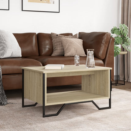 Soffbord sonoma-ek 75x51x40 cm konstruerat trä