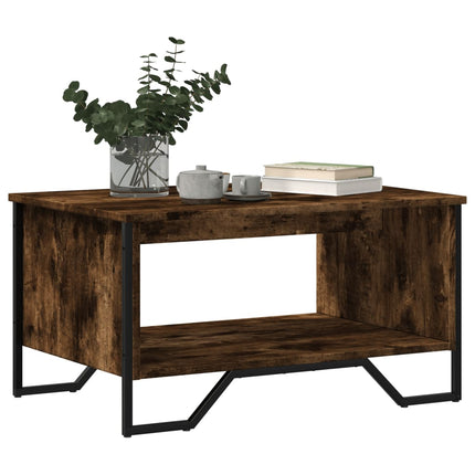 Soffbord rökfärgad ek 75x51x40 cm konstruerat trä