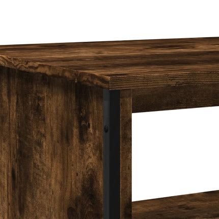 Soffbord rökfärgad ek 75x51x40 cm konstruerat trä