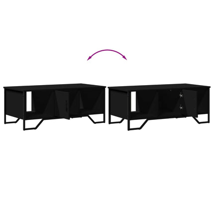 Soffbord svart 100x51x40 cm konstruerat trä