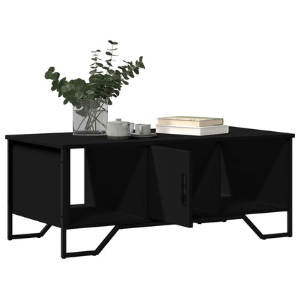 Soffbord svart 100x51x40 cm konstruerat trä