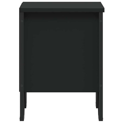 Sängbord 2 st svart 40x30x40 cm konstruerat trä