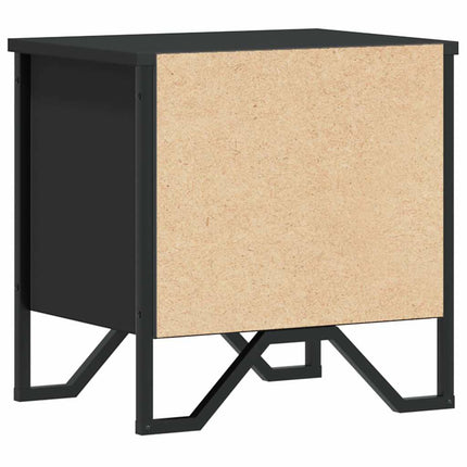 Sängbord 2 st svart 40x30x40 cm konstruerat trä