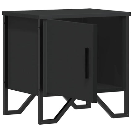Sängbord svart 40x30x40 cm konstruerat trä