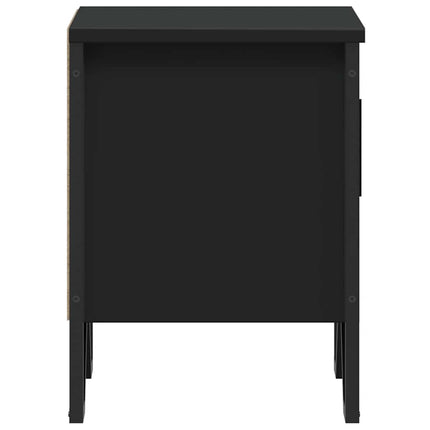 Sängbord 2 st svart 40x30x40 cm konstruerat trä