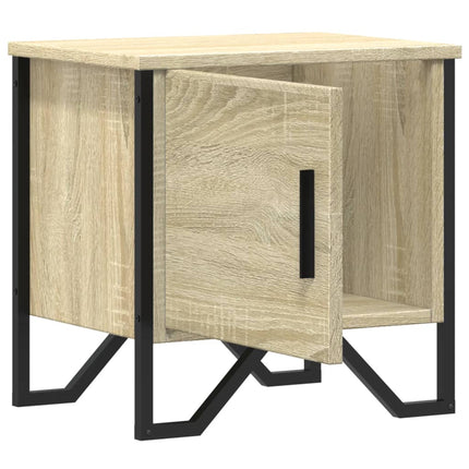 Sängbord 2 st sonoma-ek 40x30x40 cm konstruerat trä