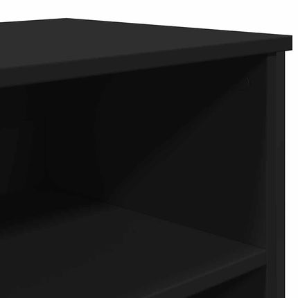 Skänk svart 101x35,5x74,5 cm konstruerat trä
