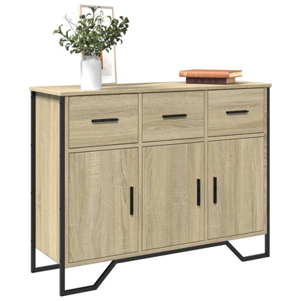 Skänk sonoma-ek 97x32,5x74,5 cm konstruerat trä