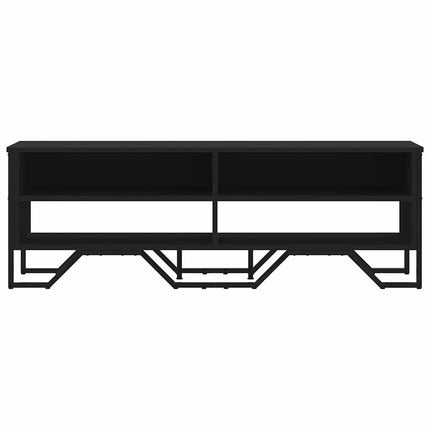 Tv-bänk svart 122x34x41 cm konstruerat trä
