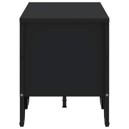 Tv-bänk svart 122x34x41 cm konstruerat trä