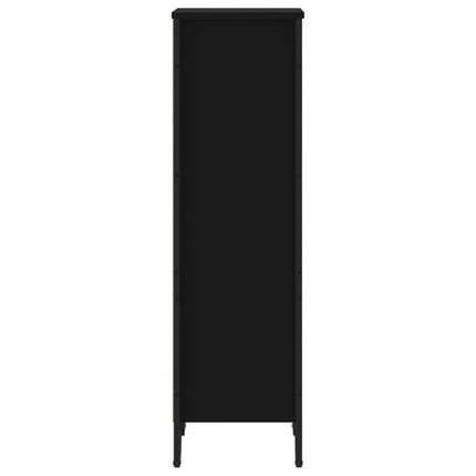 Bokhylla svart 50x31x106 cm konstruerat trä