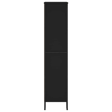 Bokhylla svart 80x31x137,5 cm konstruerat trä