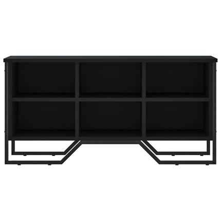 Skoskåp svart 90x38x45,5 cm konstruerat trä