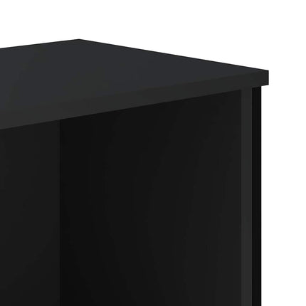 Skoskåp svart 90x38x45,5 cm konstruerat trä