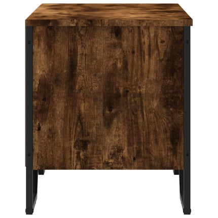 Skoskåp rökfärgad ek 90x38x45,5 cm konstruerat trä