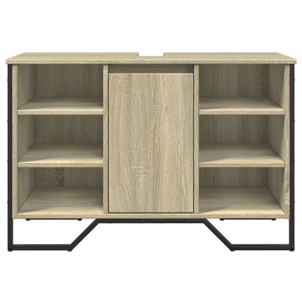 Tvättställsskåp sonoma-ek 91x35x60 cm konstruerat trä