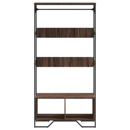 Garderob brun ek 90x50x180 cm konstruerat trä