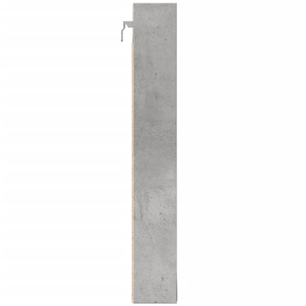 Vitrinskåp betonggrå 100x8,5x58 cm konstruerat trä