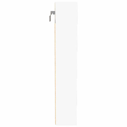 Vitrinskåp vit 100x8,5x50 cm konstruerat trä