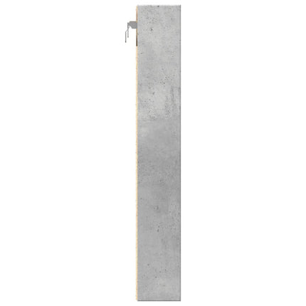 Vitrinskåp betonggrå 60x8,5x58 cm konstruerat trä