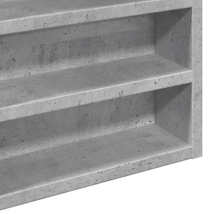 Vitrinskåp betonggrå 60x8,5x58 cm konstruerat trä