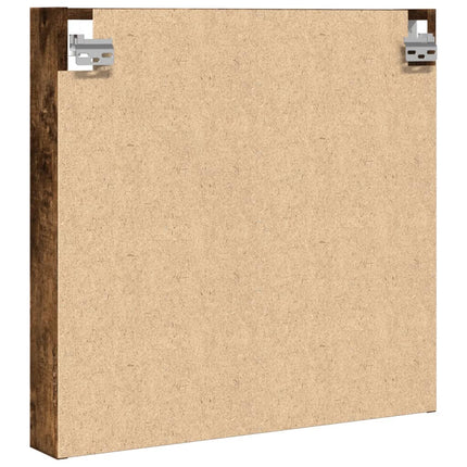 Vitrinskåp rökfärgad ek 60x8,5x58 cm konstruerat trä